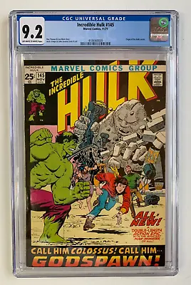 Buy THE INCREDIBLE HULK #145, Marvel Comics, CGC 9.2, Origin Retold • 195.49£
