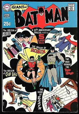 Buy BATMAN #213 (80 Pg. GIANT G-61) Joker, Robin, Alfred Origins, F/VF • 59.94£