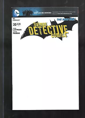 Buy Detective Comics 20 2013 DC Blank Cover Variant Batman Read Discription • 6.32£