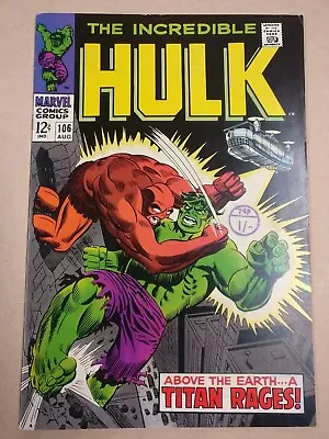Buy The Incredible Hulk 106 (1968) High Grade • 44.99£