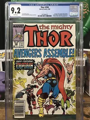 Buy Thor 390 Cgc 9.2 White Pages Newsstand Avengers Assemble • 59.13£
