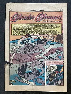 Buy Comic Cavalcade #13 1945 Dc 2nd Solomon Grundy Wonder Woman Green Lantern Flash • 17.75£