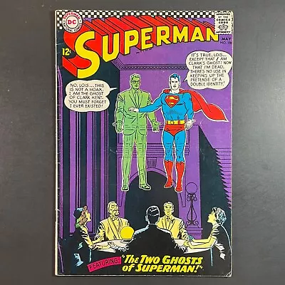 Buy Superman 186 Silver Age DC 1966 Curt Swan Cover Lois Lane Jimmy Olsen Comic Book • 19.95£
