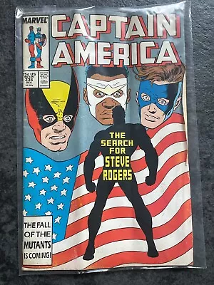 Buy Captain America #336 Marvel Search For Steve Rogers (Acceptable Condition) 1987 • 3£
