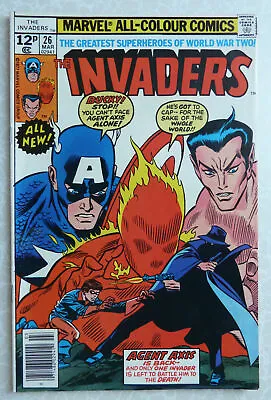 Buy The Invaders #26 - UK Variant - Marvel Comics - March 1978 VF- 7.5 • 6.99£
