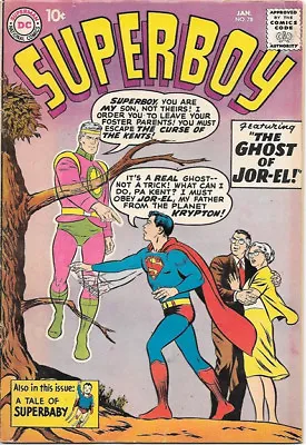 Buy Superboy Comic Book #78 DC Comics 1960 FINE-/FINE • 80.34£