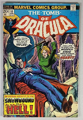 Buy TOMB Of DRACULA # 19 MARVEL COMICS 1974 With VALUE STAMP # 26 MEPHISTO VG-/VG • 15.77£