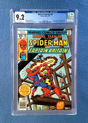 Buy Marvel Team-up #65 Cgc 9.2 Near Mint- White Pages Marvel Comics Spider-man • 96.29£