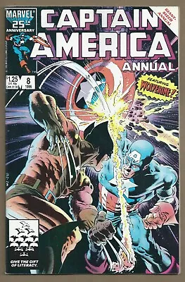 Buy 🔥captain America Annual #8*marvel, 1986*mike Zeck*1st Overrider*wolverine*vf-* • 21.58£