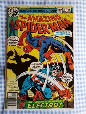 Buy Amazing Spider-Man 187 (1978) Captain America & Electro App, Cents [5.0] • 14.99£