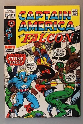 Buy Captain America And The Falcon #134 *1971*  The Scourge Of Stone Face!  Stan Lee • 19.95£