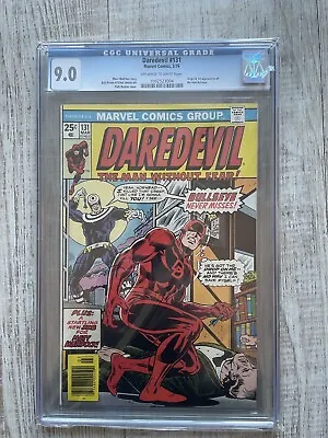 Buy Daredevil #131 (Marvel, 1976) CGC 9.0 1st App. Of Bullseye WP KEY • 1,599.99£
