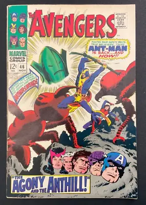 Buy THE AVENGERS #46 Ant-Man Returns 1967 Silver Age Marvel Comic (7.0) Very Fine- • 27.18£