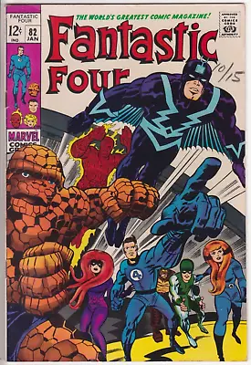 Buy Fantastic Four #82, Marvel Comics 1969 VF- 7.5 Lee/Kirby.  Inhumans • 47.44£