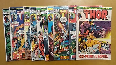 Buy Thor Lot Of 10 Issues #202 210 214 215 220 221 223 224 225 227 (1973) MVS Intact • 31.62£