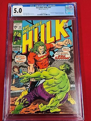 Buy Incredible Hulk 141 CGC 5.0 Cream/OW Pages (1st App Doc Samson) • 75.11£