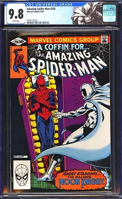 Buy Amazing Spider-man #220 CGC 9.8 NM/MT WP Custom Moon Knight Label! Marvel 1981 • 239.06£