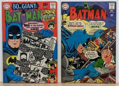 Buy BATMAN #198 & 199 (1968) Silver Age DC Comics Lot 80 Page Giant G43  • 31.62£