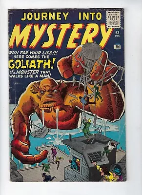 Buy Journey Into Mystery #63 Atlas Comics Goliath The Monster Kirby/Ditko 1960 GD/VG • 99.95£