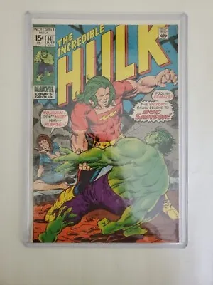 Buy The INCREDIBLE HULK #141 1971 Marvel Comics FIRST DOC SAMSON FN/VF 7.0 To 8.0 • 150.16£