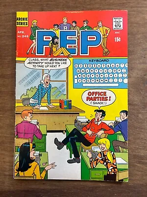 Buy PEP Comics #240 Archie Comics BETTY AND VERONICA  Cold Feet  1970 • 4.01£