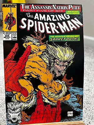 Buy AMAZING SPIDER-MAN #324 (NM-) 1989 SABRETOOTH APPEARANCE! TODD McFARLANE COVER • 10.39£