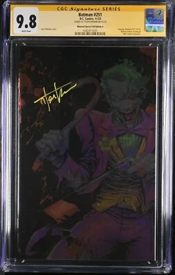 Buy Batman #251 Battle Damage Joker Signed By Tyler Kirkham Foil CGC 9.8 • 143.75£