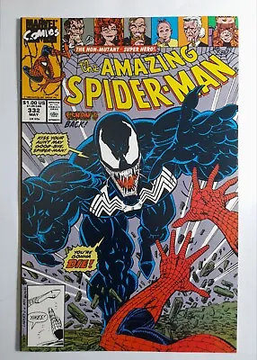 Buy 1990 Amazing Spiderman 332 NM.Venom  Long Tongue .Marvel Comics • 34.34£