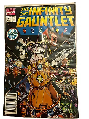 Buy Infinity Gauntlet 1 Marvel Comics 1991 Thanos Avengers X-Men Newsstand July • 12.38£