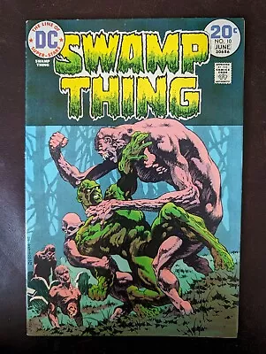Buy Swamp Thing #10 - FN/VF OWP - Last Bernie Wrightson Issue - DC 1974 • 61.67£