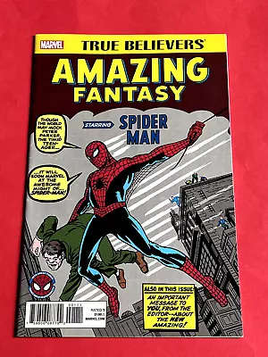 Buy Amazing Fantasy  #15 - 1st App Of Spider-Man - True Believers Reprint • 19.95£