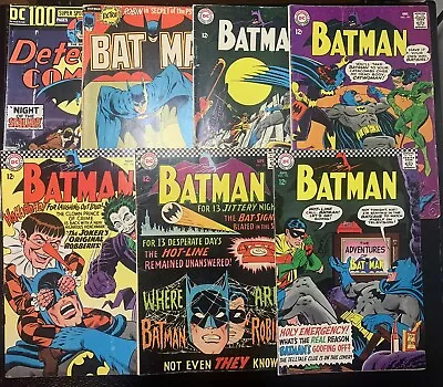 Buy Batman Comic Lot 183-241 (7 Books) 2nd Poison Ivy 1st Gaggy The Clown 1966 • 150.43£