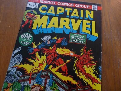 Buy Captain Marvel #27 Marvel Comics (1973) 🔑 1st Eros/StarFox Friedrich/Starlin • 44.99£