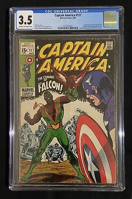 Buy Captain America #117 CGC 3.5 1st App & Origin Of The Falcon! • 168.90£