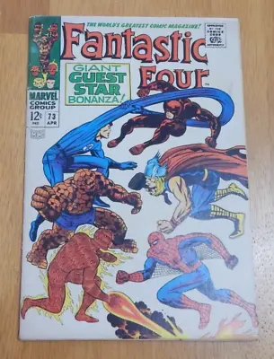 Buy 1968 Fantastic Four 73  Fine Spider-man, Dare Devil, Thor, Missing Last Page • 39.51£