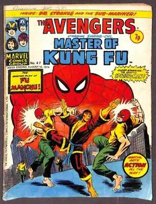 Buy The Avengers Starring Shang-Chi Master Of Kung Fu #47 (1974) VG/FN • 2.90£