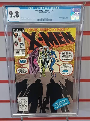 Buy UNCANNY X-MEN #244 (Marvel Comics, 1989) CGC Graded 9.8  ~WHITE Pages • 159.90£