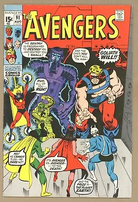 Buy Avengers 91 FVF Kree-Skrull War Part 3 Yellowjacket + Wasp Quit 1971 Marvel T408 • 35.23£