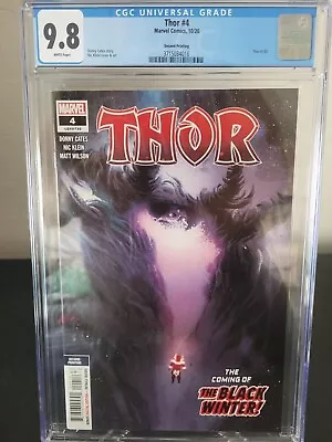 Buy Thor #4 Cgc 9.8 Graded 2020 Marvel Comics Nic Klien 2nd Print Variant Cover!!! • 56.16£