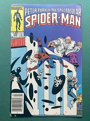 Buy The Spectacular Spider-Man #100 Newstand VF/NM (Marvel 1984) Cover Feat. Spot • 17.99£