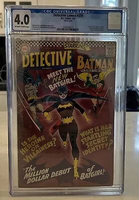 Buy Detective Comics 359 CGC 4.0 1st App Batgirl 1967. OW-W Pages • 456.75£
