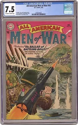 Buy All American Men Of War #18 CGC 7.5 1955 2080626001 • 302.73£