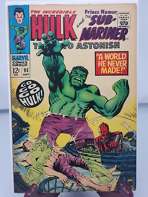 Buy Tales To Astonish #95. Marvel 1967 Hulk And Sub-Mariner 5.0-5.5 • 23.83£