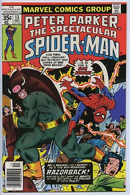 Buy SPECTACULAR SPIDER-MAN #13 - 9.0, WP - Spider-Man Vs Razorback • 10.36£