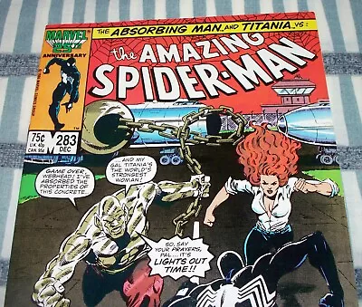 Buy The Amazing Spider-Man #283 Vs. Absorbing Man From Dec 1986 In VF Condition DM • 9.63£