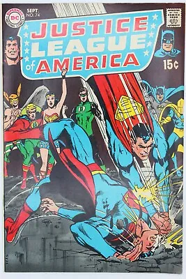 Buy Justice League Of America 74 Earth 1 Vs Earth 2 Superman JSA Adams Cover • 69.48£