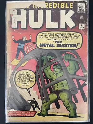 Buy Incredible Hulk #6 (Marvel) 1st Metal Master & Teen Brigade Stan Lee Steve Ditko • 236.50£