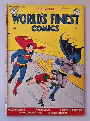 Buy World's Finest Comics #47 Vg- (3.5) Dc August 1950 Batman Superman Robin ** • 169.99£