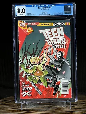 Buy TEEN TITANS GO! #23 CGC 8.0 Newsstand DC Comics 2005 KEY 1st Appearance Red X • 159.90£