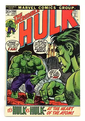 Buy Incredible Hulk #156 VG+ 4.5 1972 • 39.04£